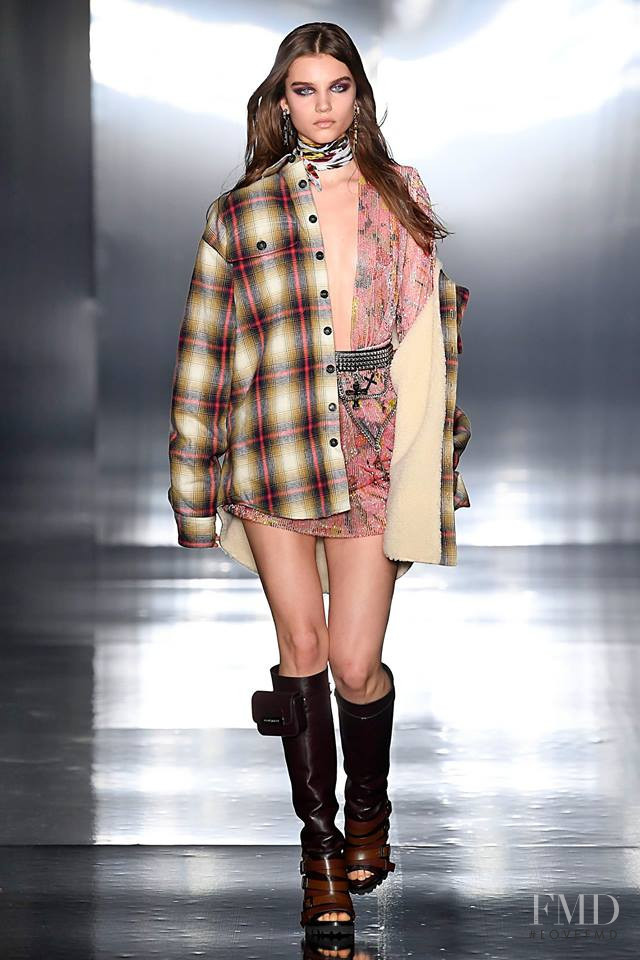 Meghan Roche featured in  the DSquared2 fashion show for Autumn/Winter 2019