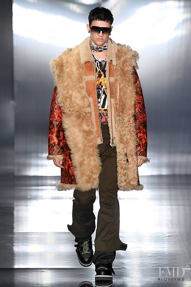 Jhonattan Burjack featured in  the DSquared2 fashion show for Autumn/Winter 2019