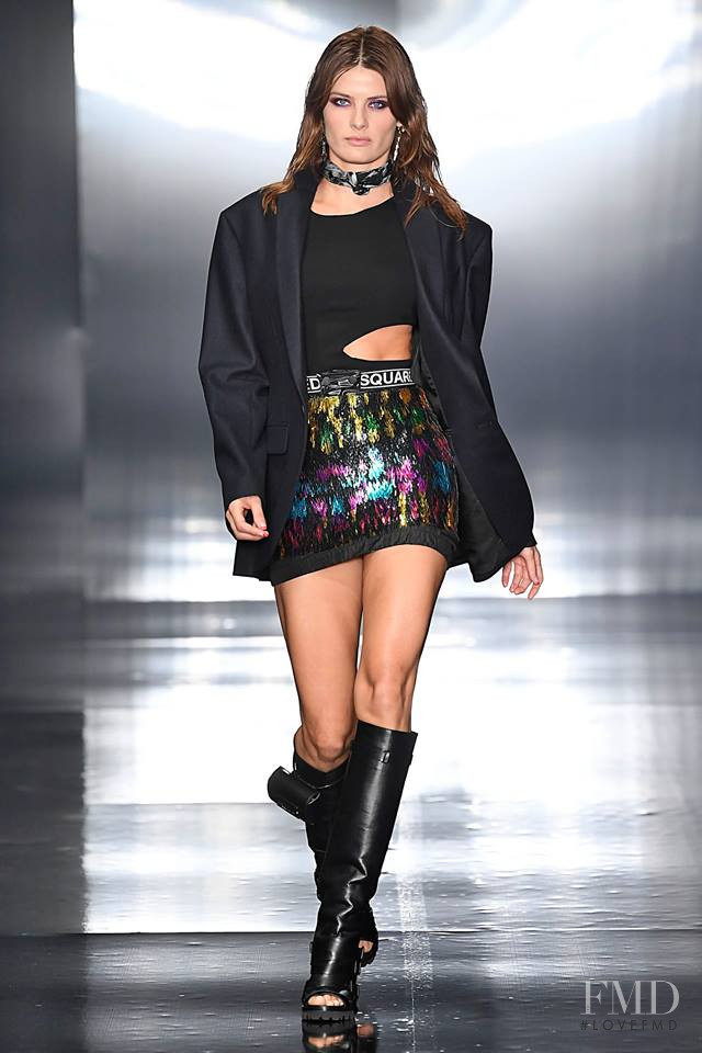Isabeli Fontana featured in  the DSquared2 fashion show for Autumn/Winter 2019