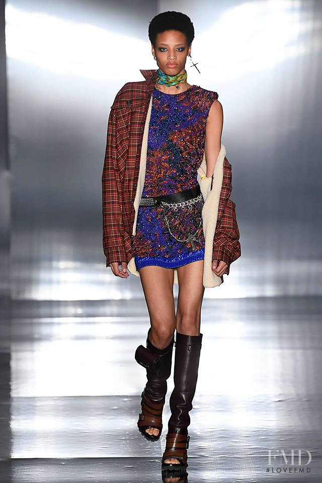 Janaye Furman featured in  the DSquared2 fashion show for Autumn/Winter 2019