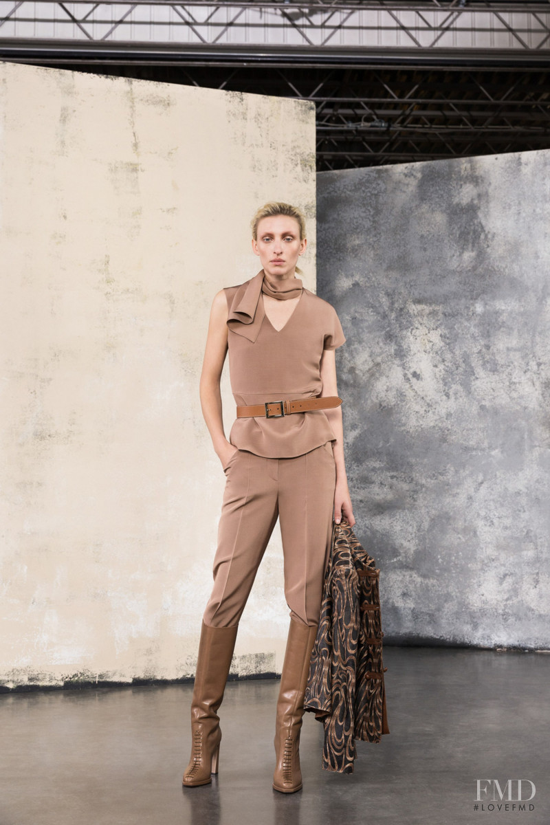 Maggie Maurer featured in  the Giorgio Armani lookbook for Pre-Fall 2019