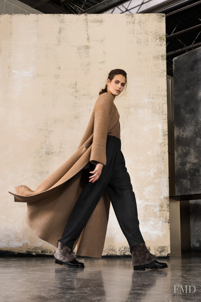 Darya Kostenich featured in  the Giorgio Armani lookbook for Pre-Fall 2019