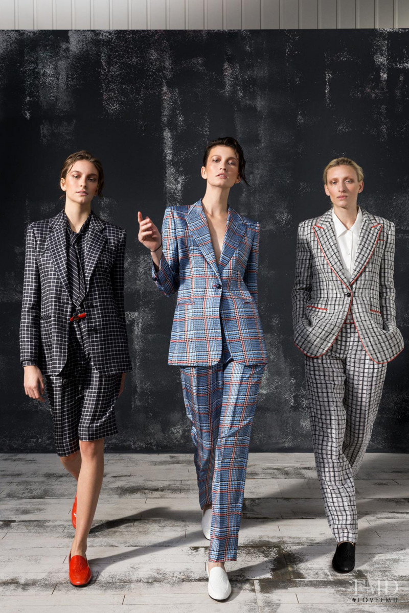 Maggie Maurer featured in  the Giorgio Armani lookbook for Pre-Fall 2019