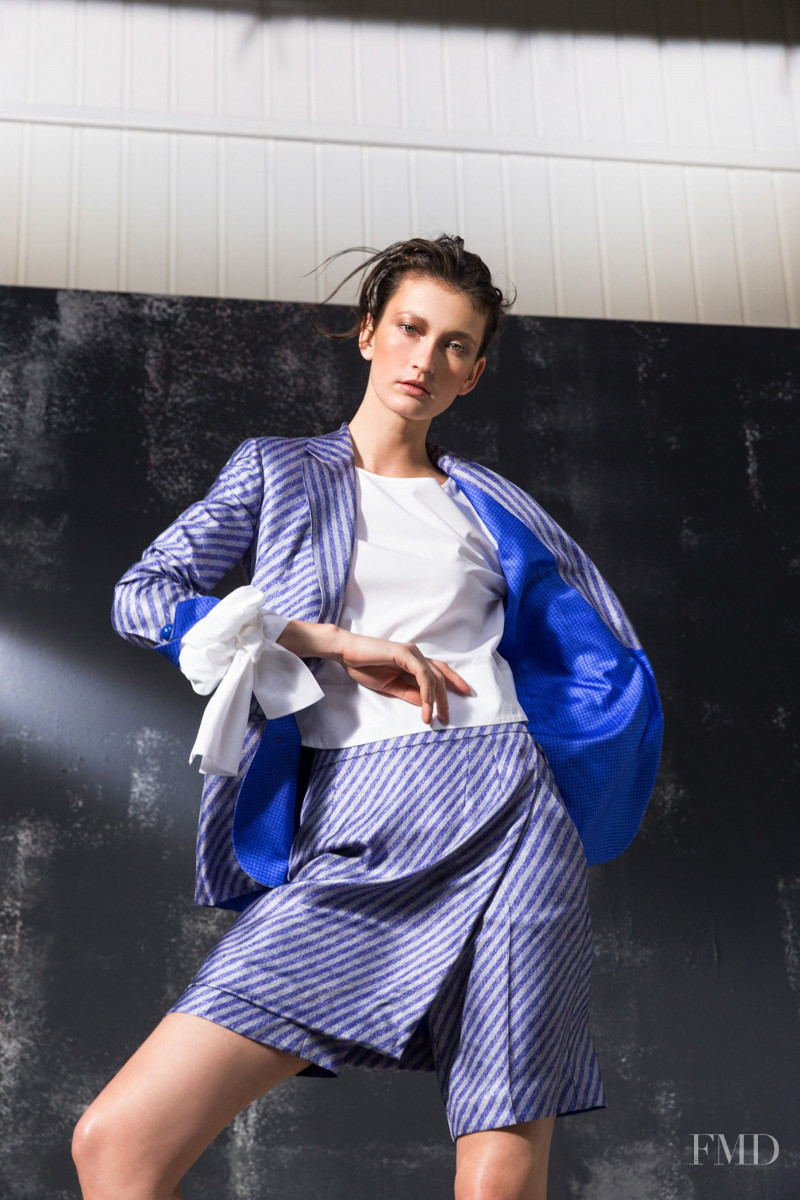Kely Ferr featured in  the Giorgio Armani lookbook for Pre-Fall 2019