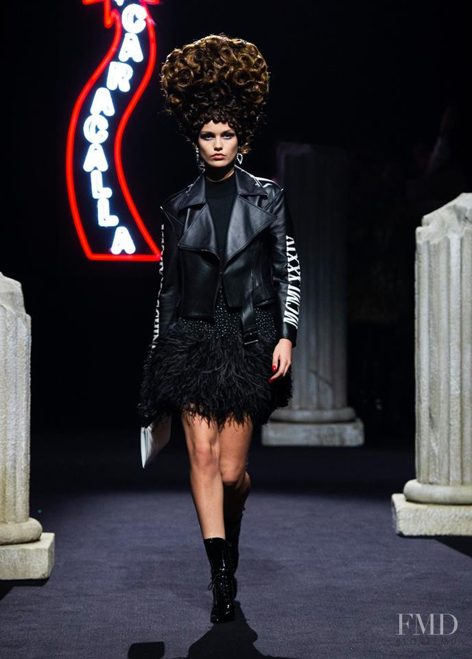 Luna Bijl featured in  the Moschino fashion show for Autumn/Winter 2019