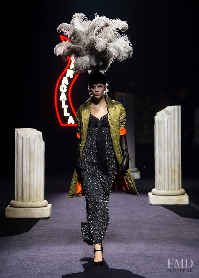 Marjan Jonkman featured in  the Moschino fashion show for Autumn/Winter 2019