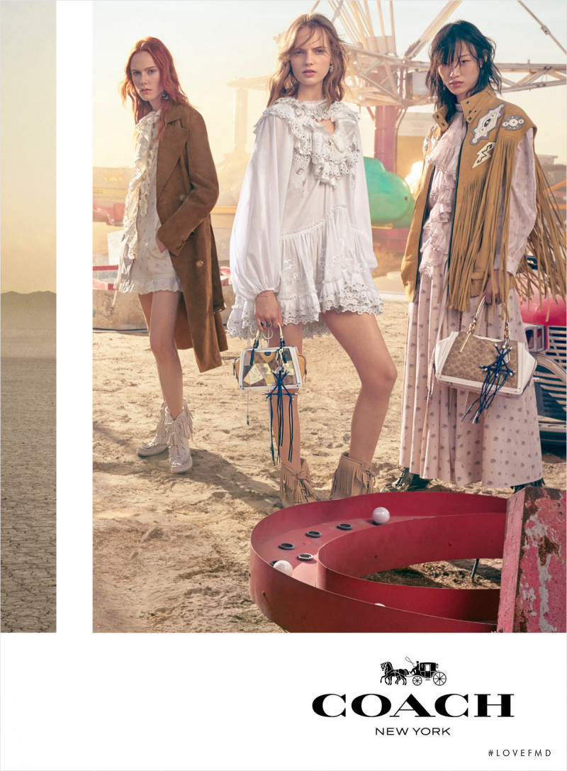 Fran Summers featured in  the Coach advertisement for Spring/Summer 2019