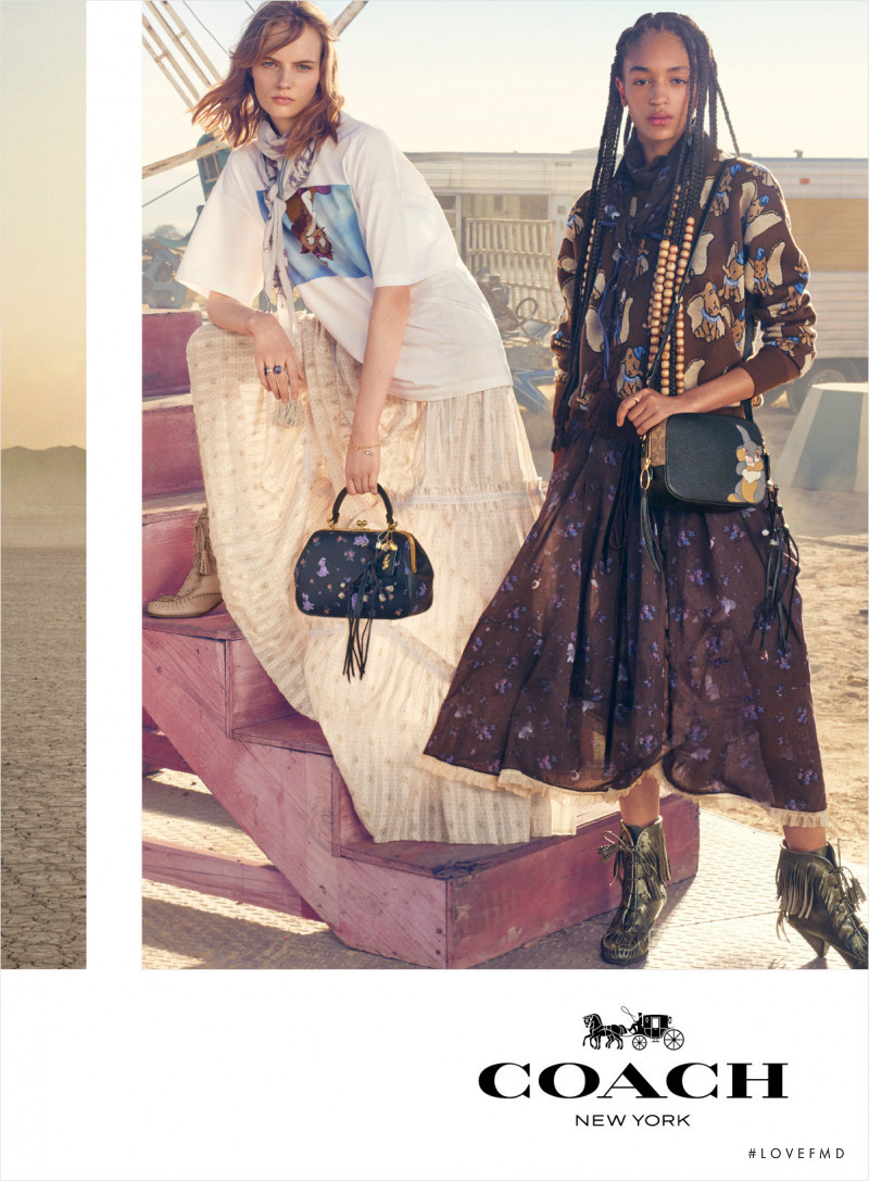 Fran Summers featured in  the Coach advertisement for Spring/Summer 2019