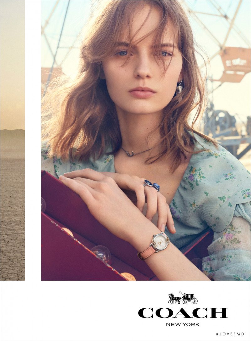 Fran Summers featured in  the Coach advertisement for Spring/Summer 2019