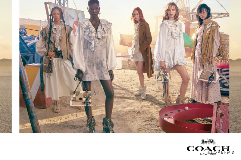 Adut Akech Bior featured in  the Coach advertisement for Spring/Summer 2019