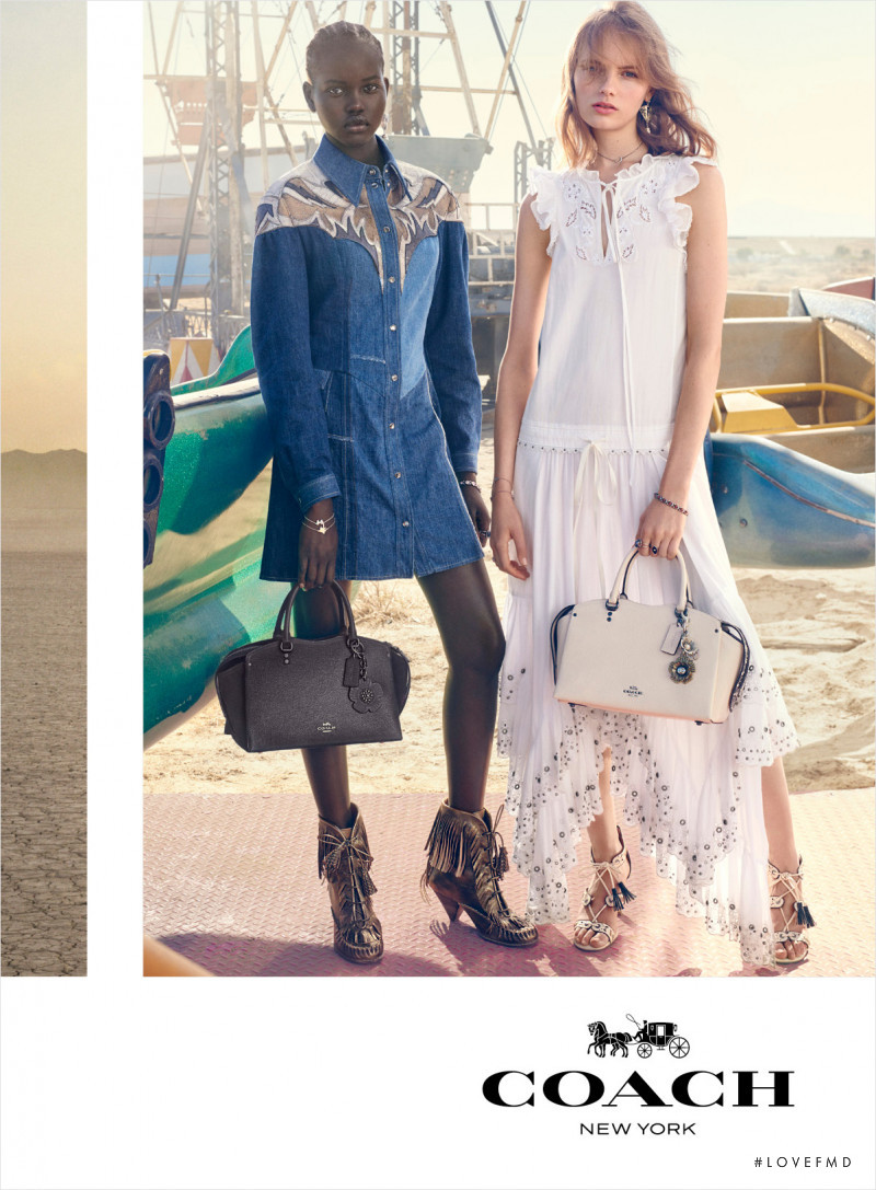 Adut Akech Bior featured in  the Coach advertisement for Spring/Summer 2019