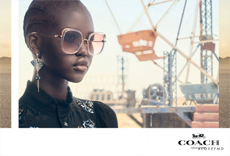 Adut Akech Bior featured in  the Coach advertisement for Spring/Summer 2019