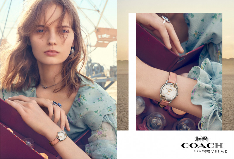 Fran Summers featured in  the Coach advertisement for Spring/Summer 2019