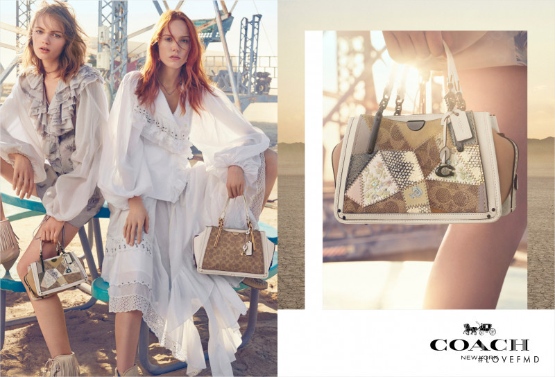 Fran Summers featured in  the Coach advertisement for Spring/Summer 2019