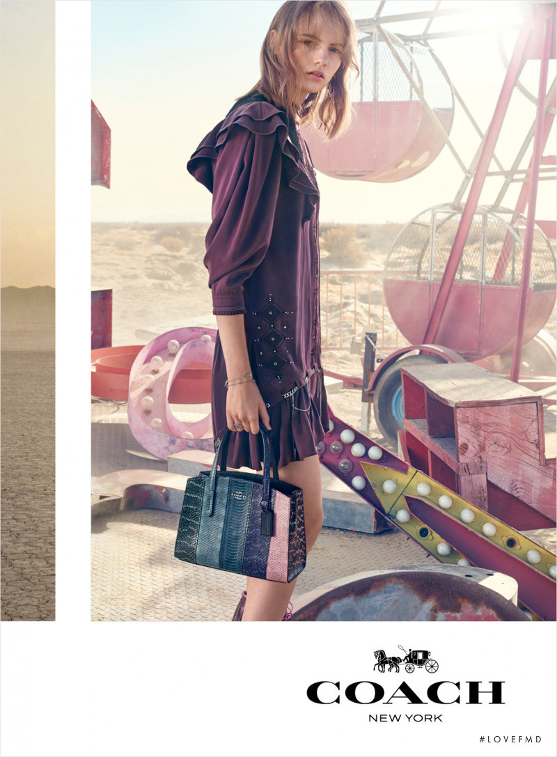 Fran Summers featured in  the Coach advertisement for Spring/Summer 2019