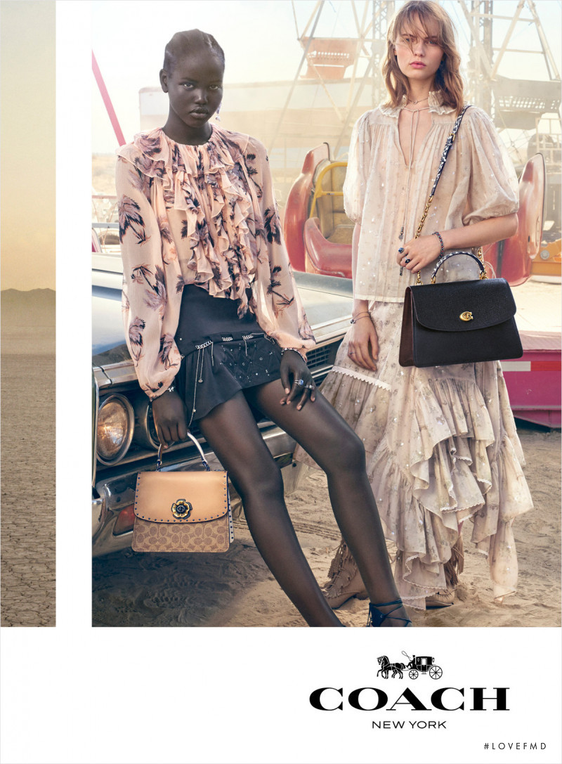 Adut Akech Bior featured in  the Coach advertisement for Spring/Summer 2019