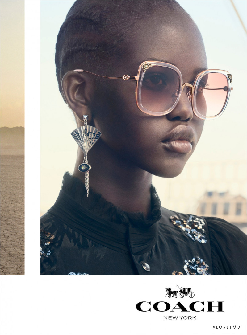 Adut Akech Bior featured in  the Coach advertisement for Spring/Summer 2019