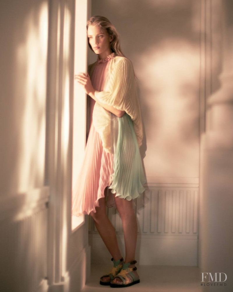 Rebecca Leigh Longendyke featured in  the Alberta Ferretti advertisement for Spring/Summer 2019