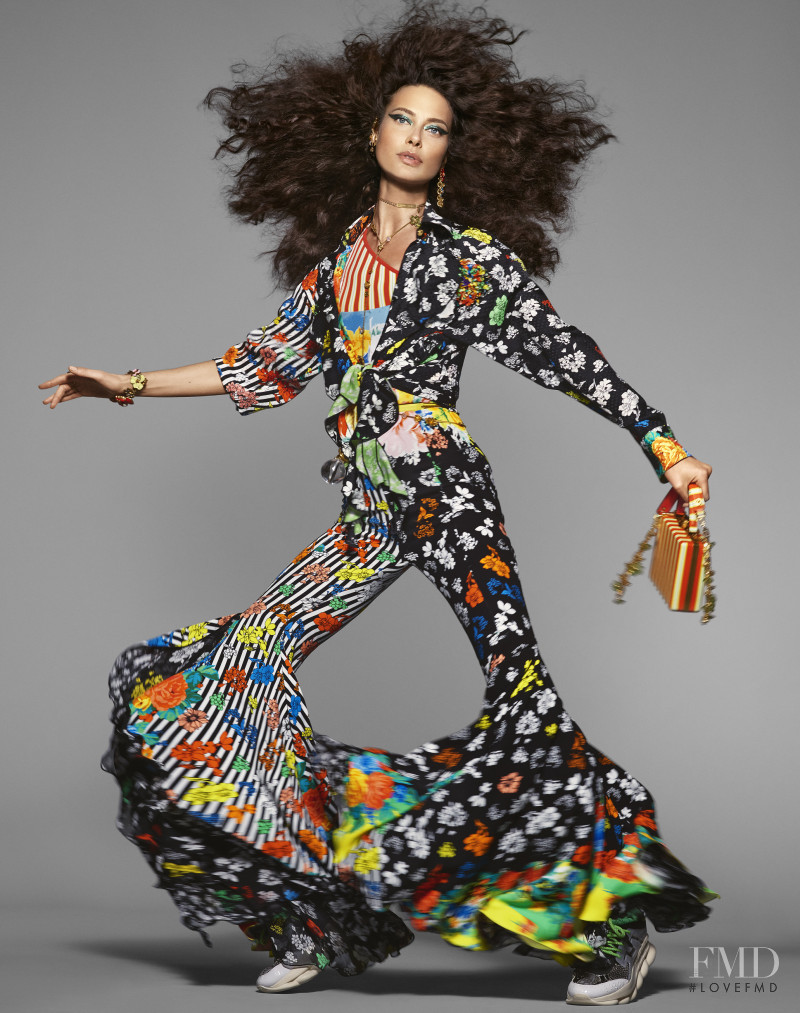 Shalom Harlow featured in  the Versace advertisement for Spring/Summer 2019