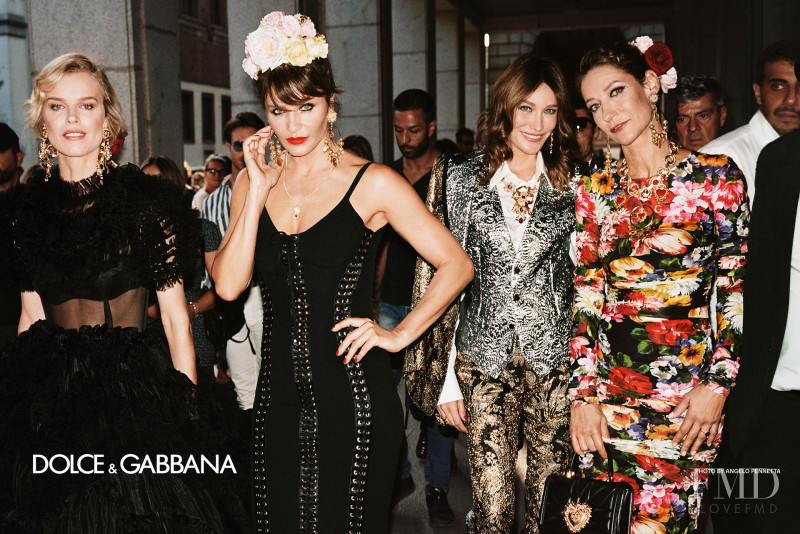 Carla Bruni featured in  the Dolce & Gabbana advertisement for Spring/Summer 2019
