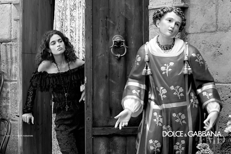 Chiara Scelsi featured in  the Dolce & Gabbana advertisement for Spring/Summer 2019