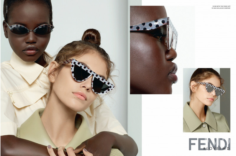 Adut Akech Bior featured in  the Fendi advertisement for Spring/Summer 2019