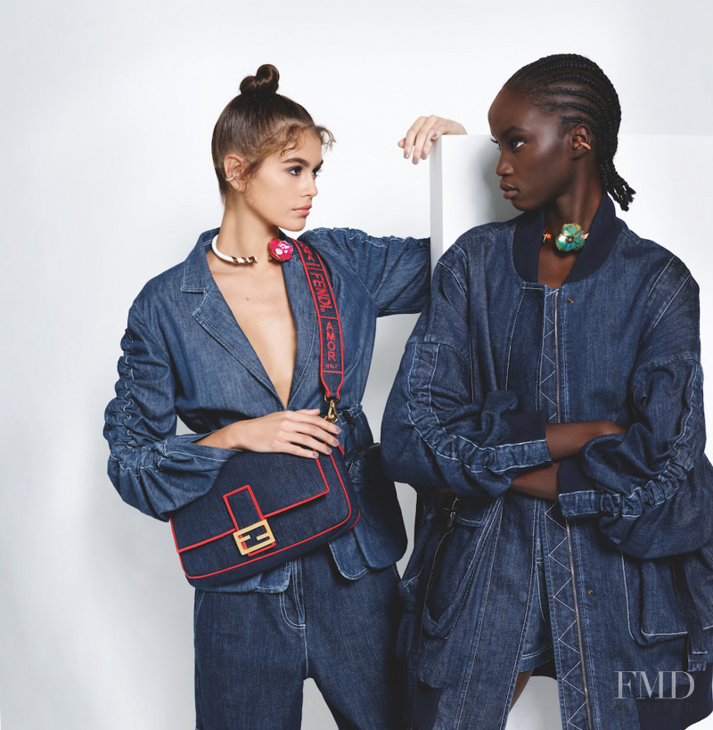 Anok Yai featured in  the Fendi advertisement for Spring/Summer 2019