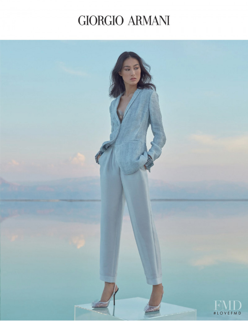 Shu Pei featured in  the Giorgio Armani advertisement for Spring/Summer 2019