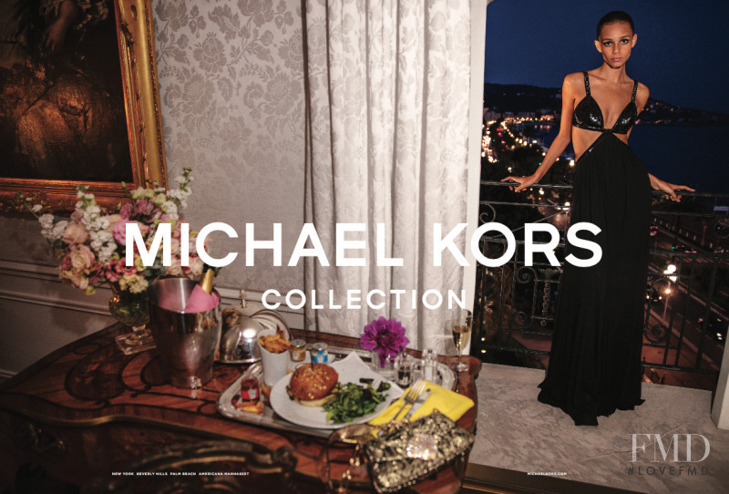 Binx Walton featured in  the Michael Kors Collection advertisement for Spring/Summer 2019