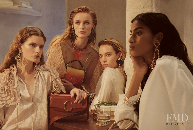 Carolina Burgin featured in  the Chloe advertisement for Spring/Summer 2019