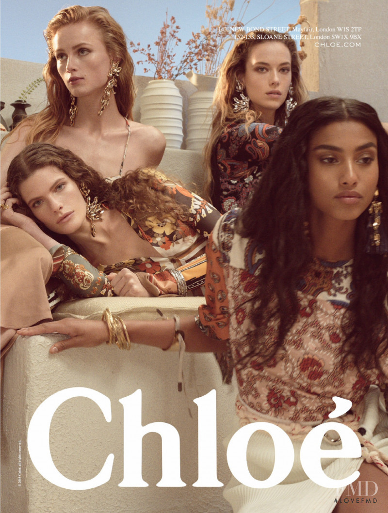 Carolina Burgin featured in  the Chloe advertisement for Spring/Summer 2019