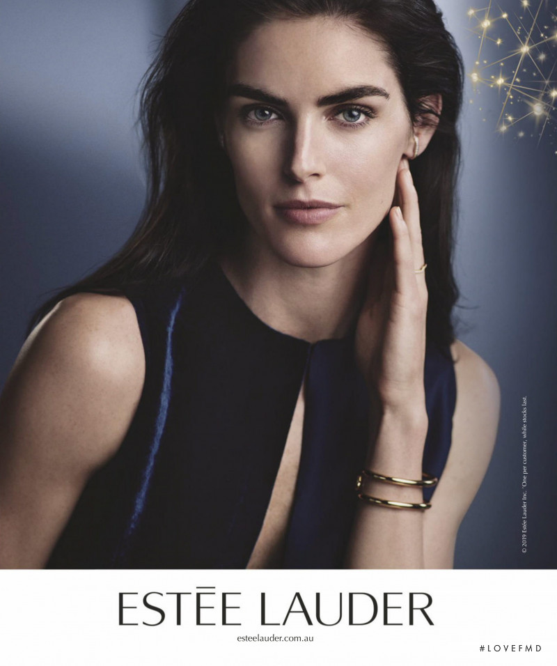 Hilary Rhoda featured in  the Estée Lauder advertisement for Spring 2019