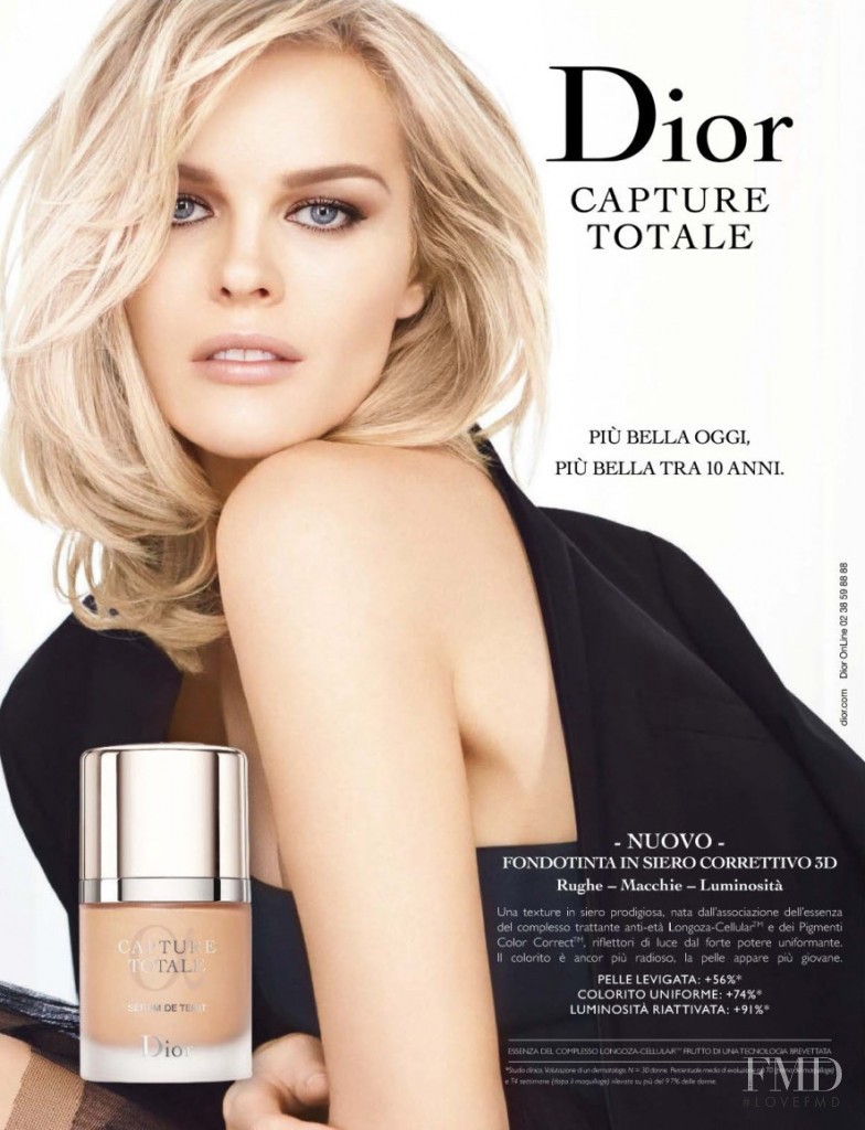 Eva Herzigova featured in  the Dior Beauty Dior Capture Totale advertisement for Autumn/Winter 2012