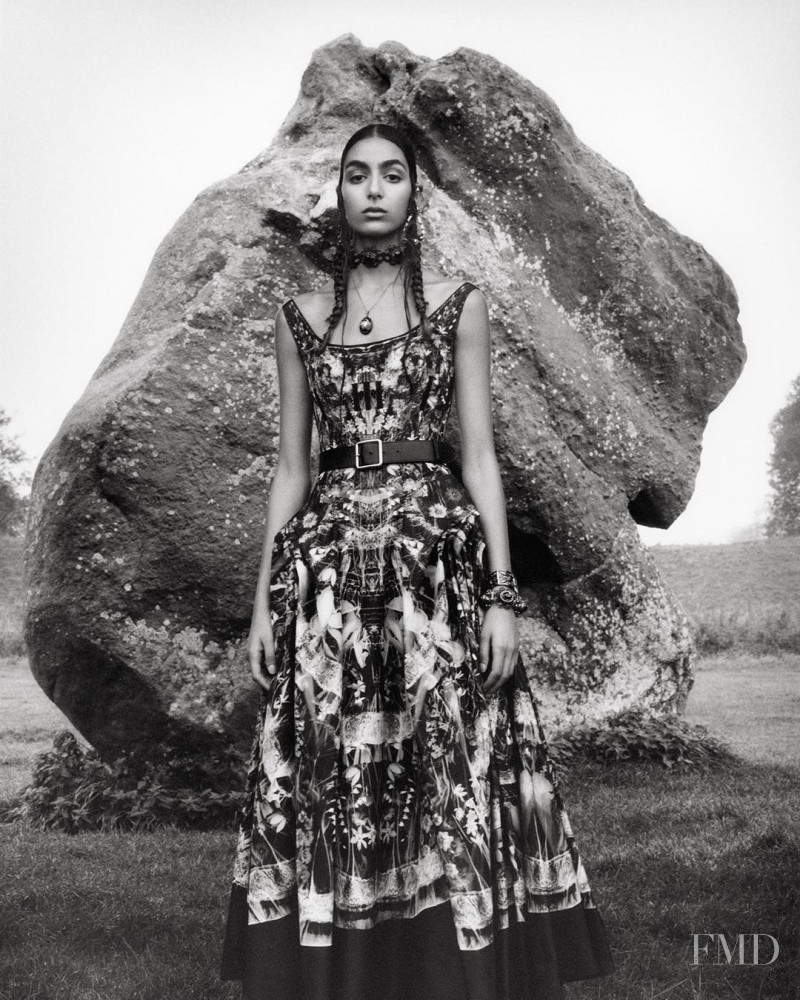 Nora Attal featured in  the Alexander McQueen advertisement for Spring/Summer 2019