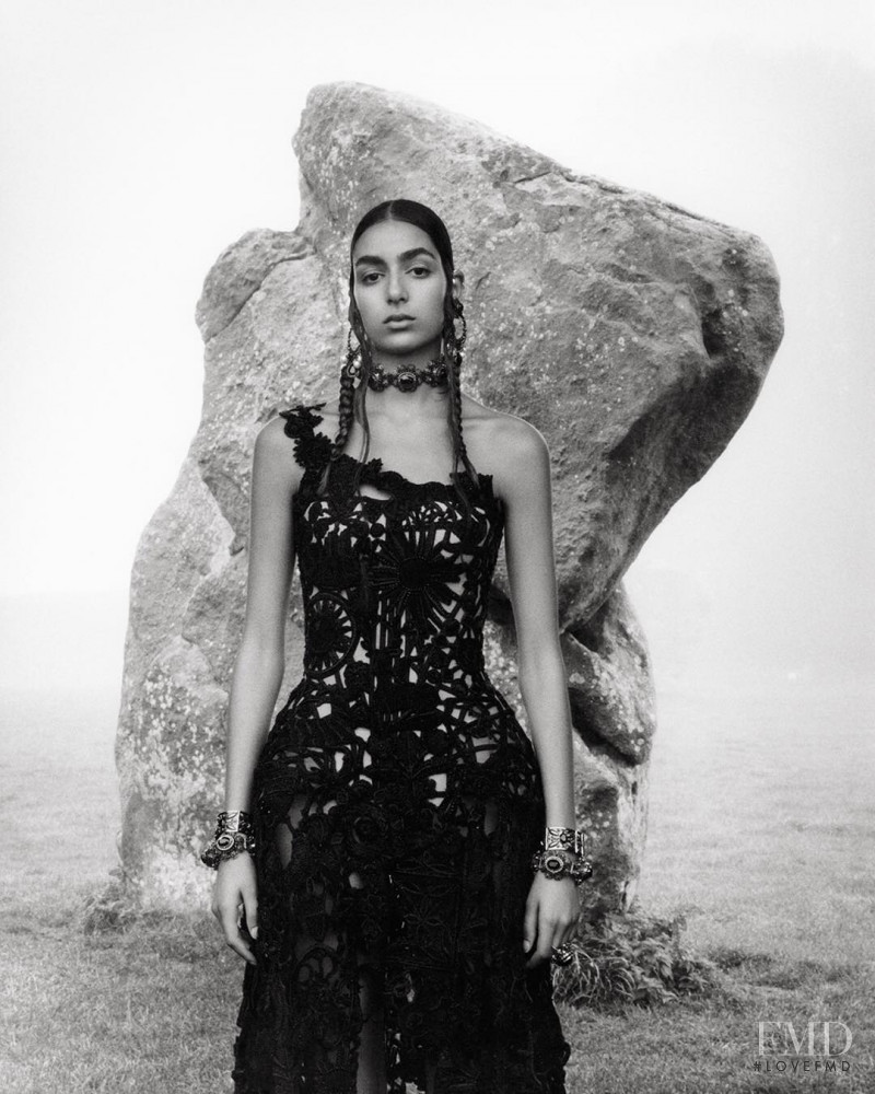 Nora Attal featured in  the Alexander McQueen advertisement for Spring/Summer 2019