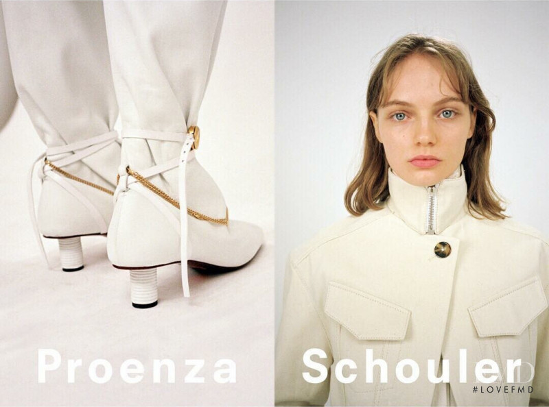 Fran Summers featured in  the Proenza Schouler advertisement for Spring/Summer 2019
