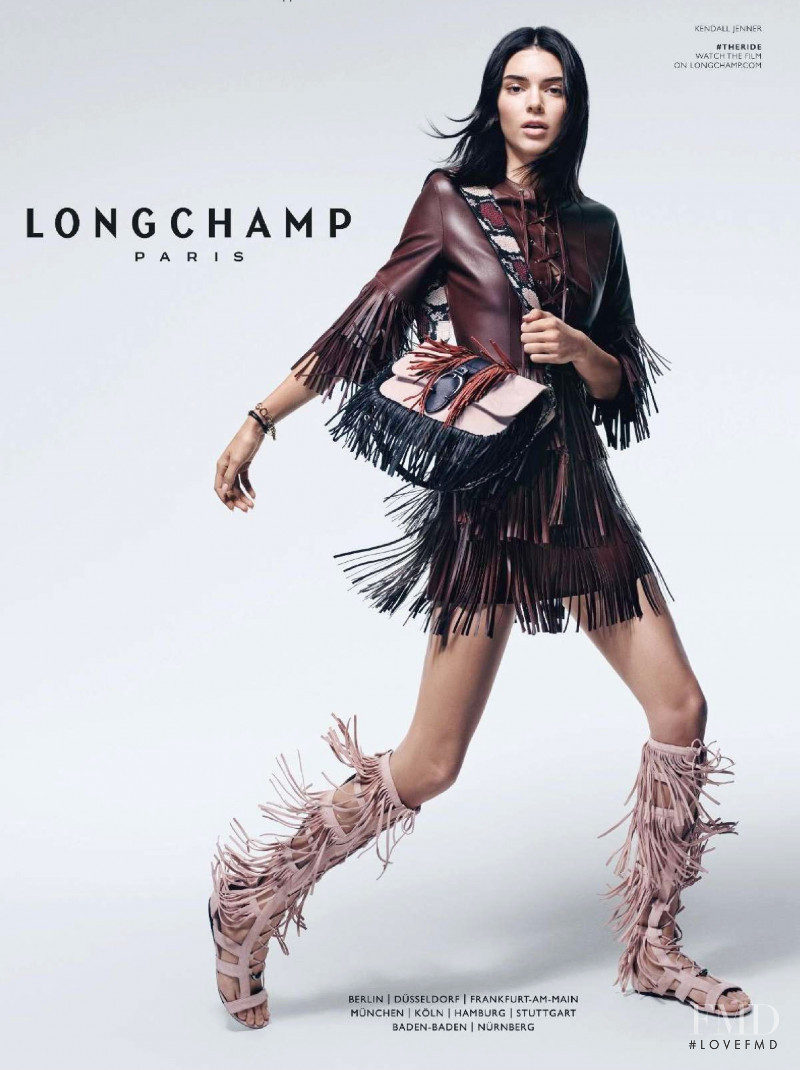 Kendall Jenner featured in  the Longchamp advertisement for Spring/Summer 2019