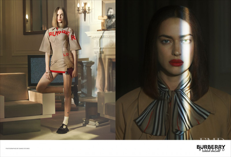 Fran Summers featured in  the Burberry advertisement for Spring/Summer 2019