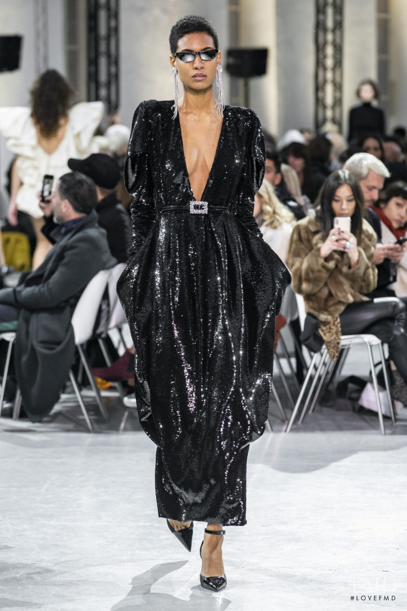 Debora Gomes Silva featured in  the Alexandre Vauthier fashion show for Spring/Summer 2019