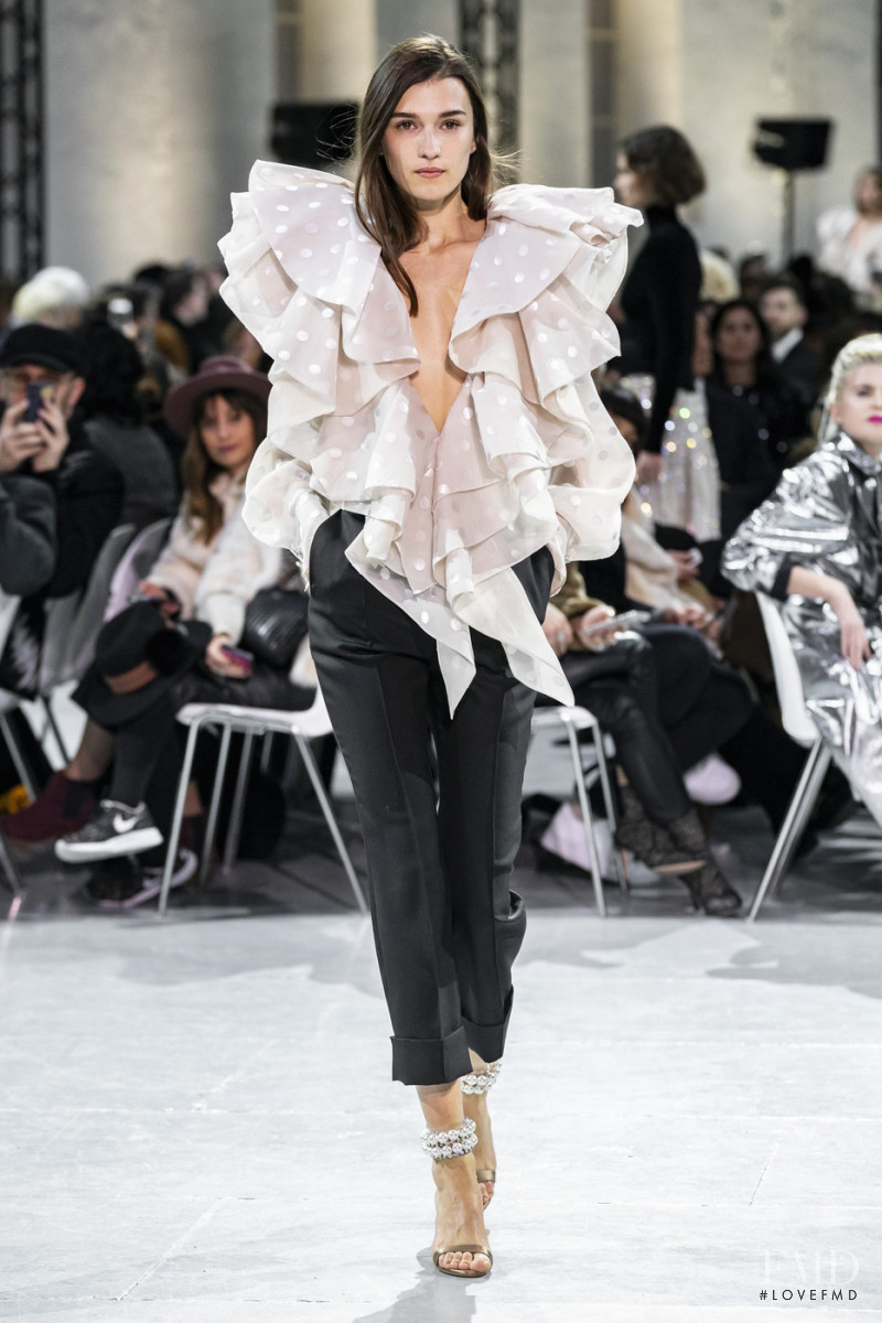 Irina Djuranovic featured in  the Alexandre Vauthier fashion show for Spring/Summer 2019