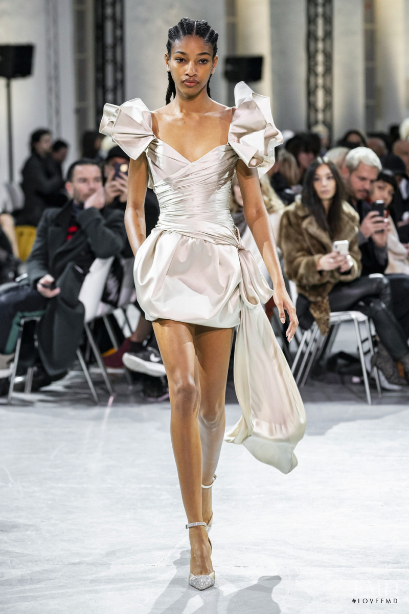 Naomi Chin Wing featured in  the Alexandre Vauthier fashion show for Spring/Summer 2019