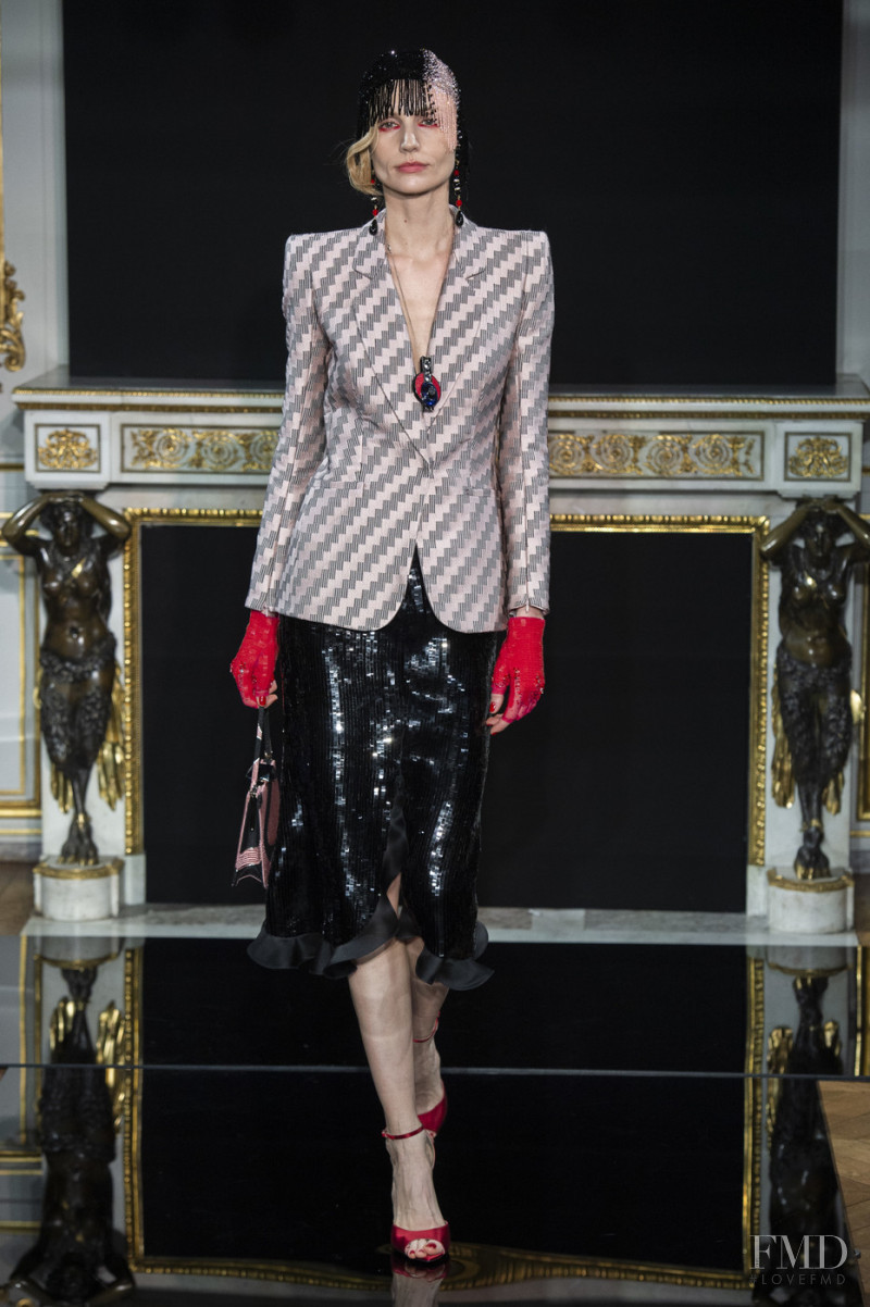 Agnese Zogla featured in  the Armani Prive fashion show for Spring/Summer 2019
