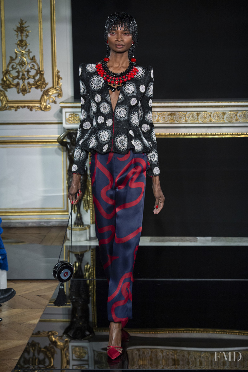 Debra Shaw featured in  the Armani Prive fashion show for Spring/Summer 2019