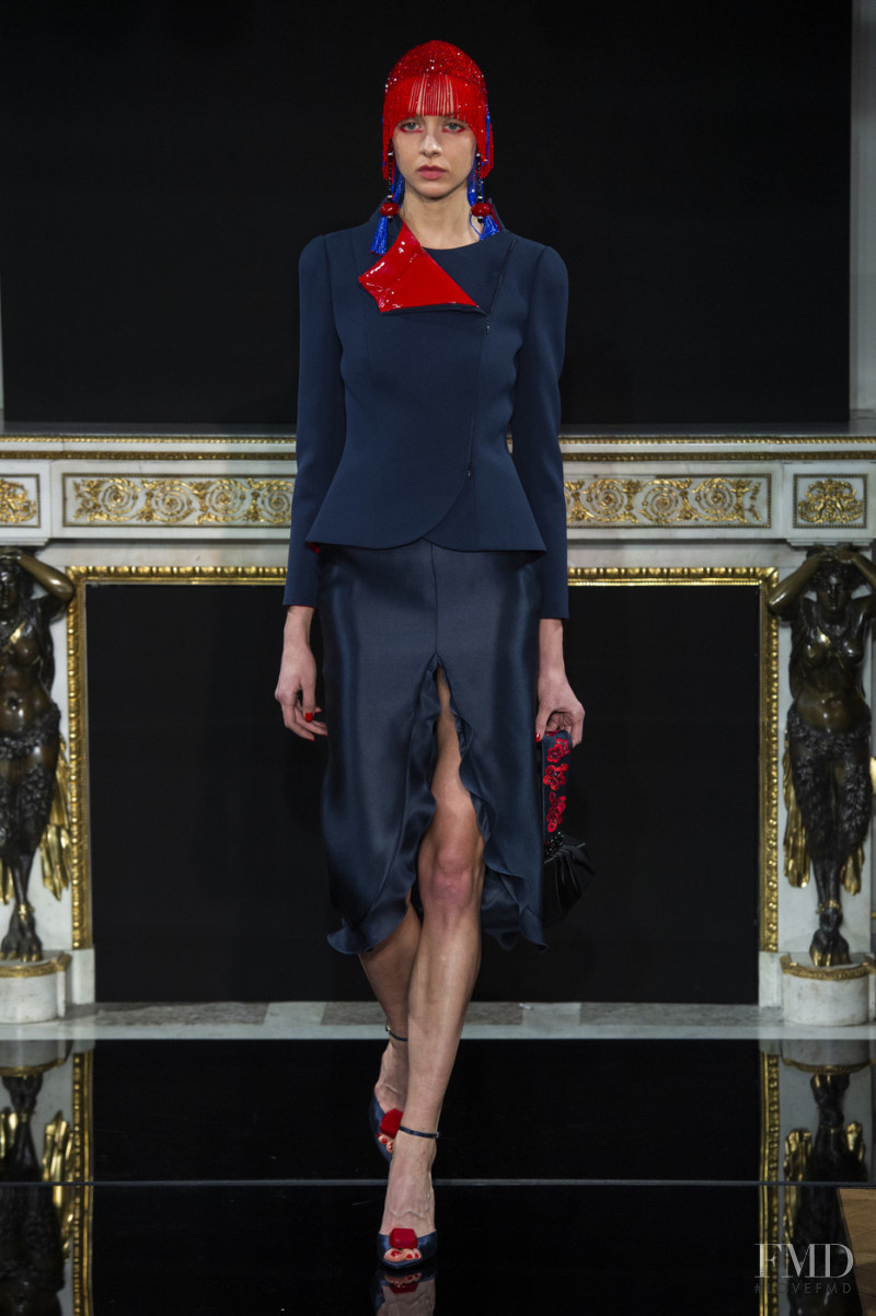 Nina Dapper featured in  the Armani Prive fashion show for Spring/Summer 2019