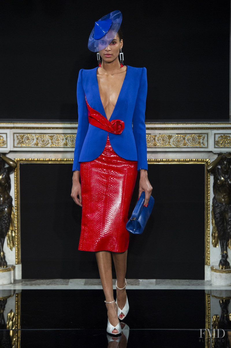 Cindy Bruna featured in  the Armani Prive fashion show for Spring/Summer 2019