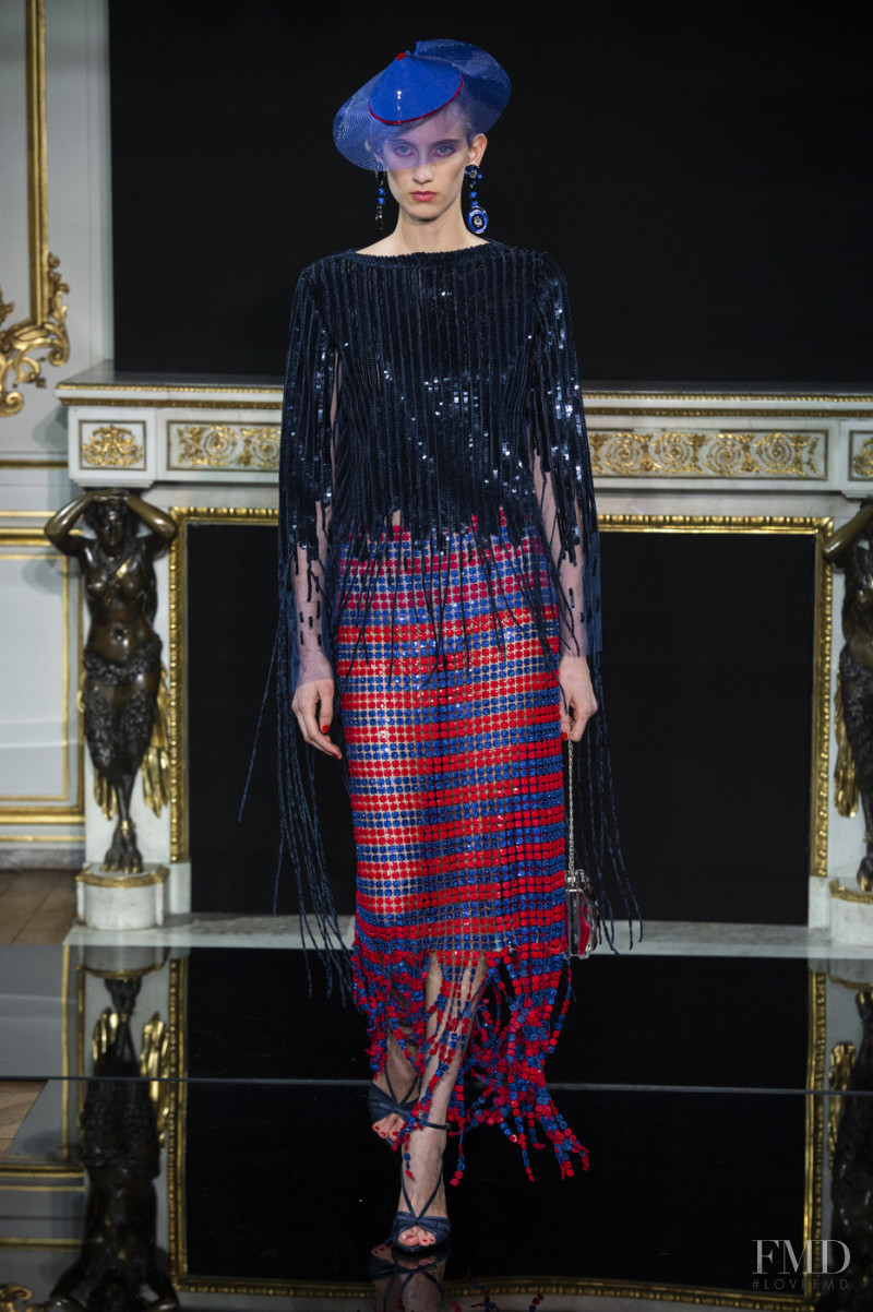 Sarah Berger featured in  the Armani Prive fashion show for Spring/Summer 2019