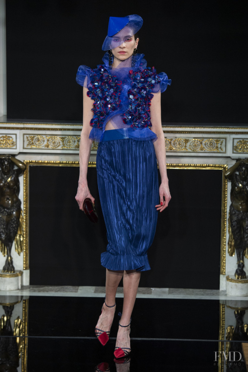 Vaiora Cob Strogonova featured in  the Armani Prive fashion show for Spring/Summer 2019