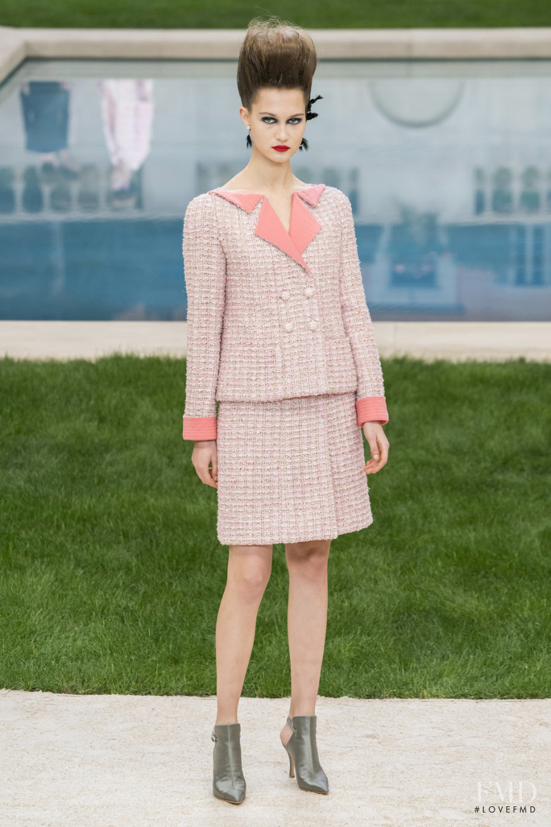 Vika Evseeva featured in  the Chanel Haute Couture fashion show for Spring/Summer 2019