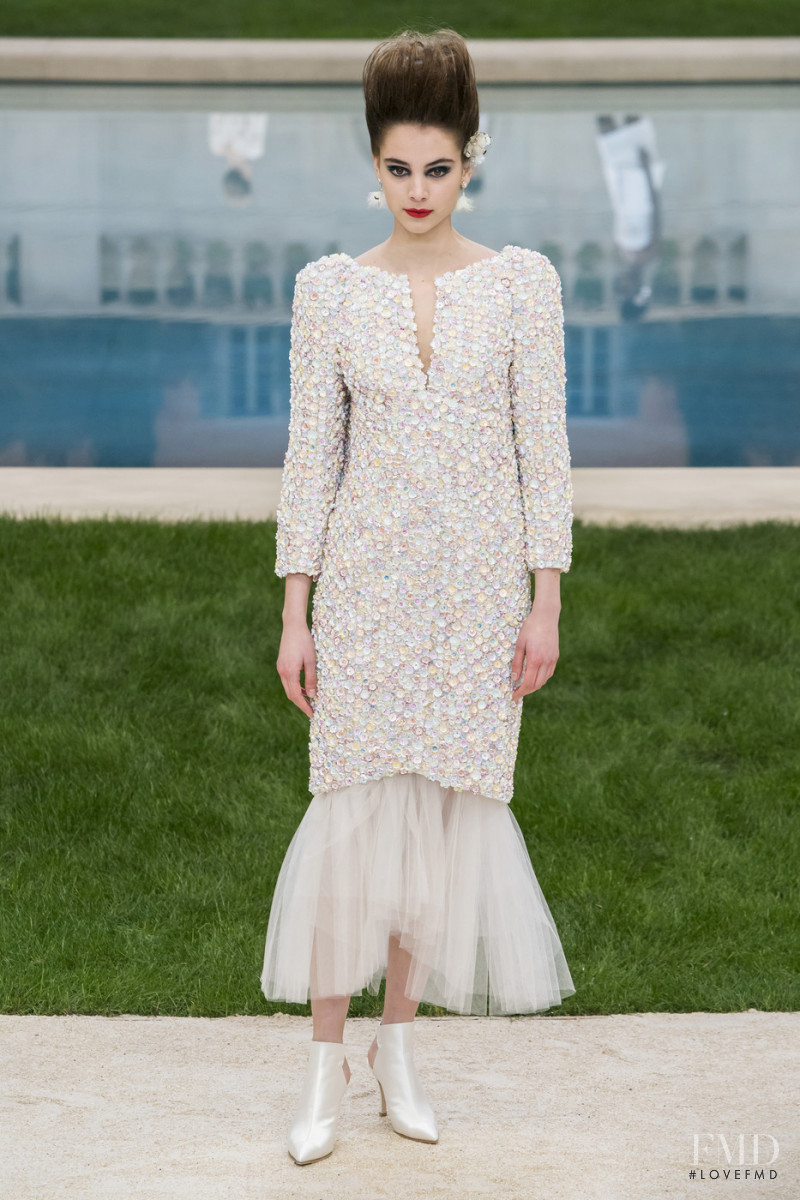Romy Schönberger featured in  the Chanel Haute Couture fashion show for Spring/Summer 2019