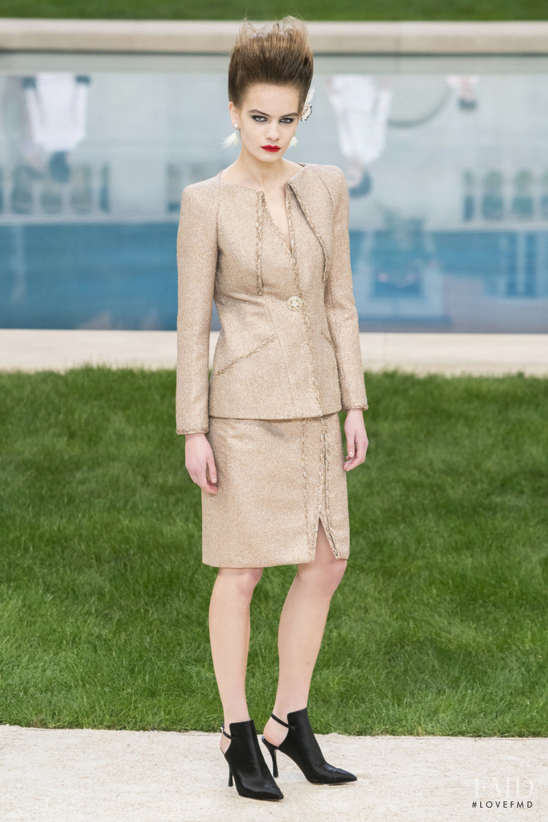 Nina Marker featured in  the Chanel Haute Couture fashion show for Spring/Summer 2019